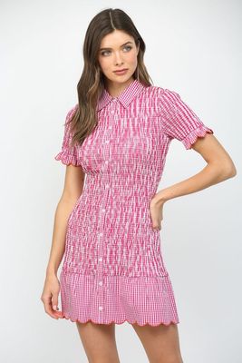 Gingham Smocked Dress