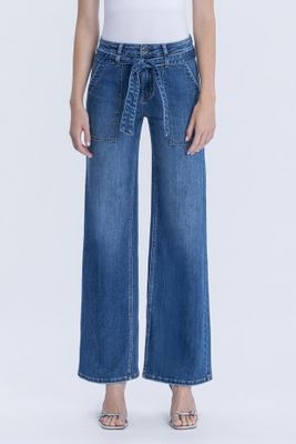 High Rise Wide Leg w/Tie Belt Jean
