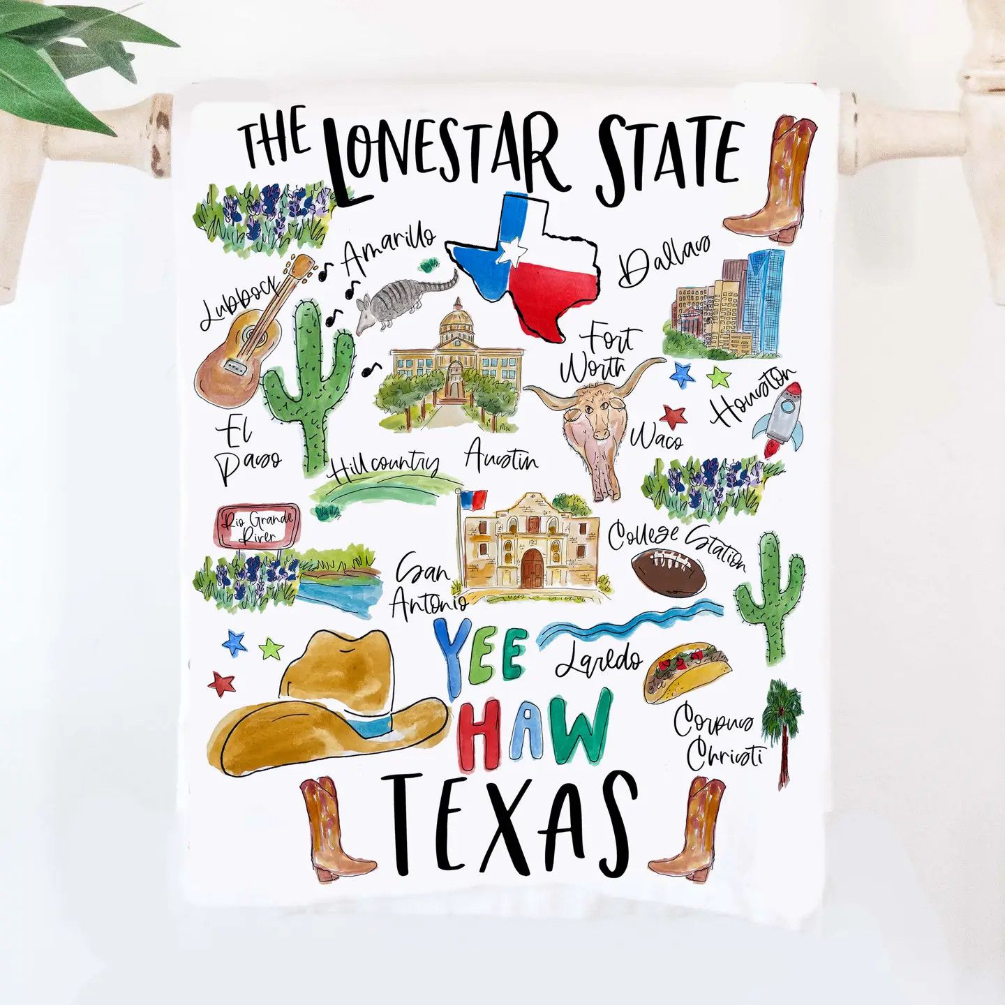 State of Texas Tea Towel