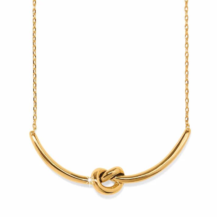 Interlok Single Knot Necklace Gold