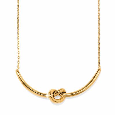 Interlok Single Knot Necklace Gold