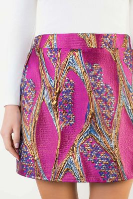 Metallic Pattern Skirt