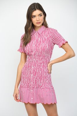 Gingham Smocked Dress