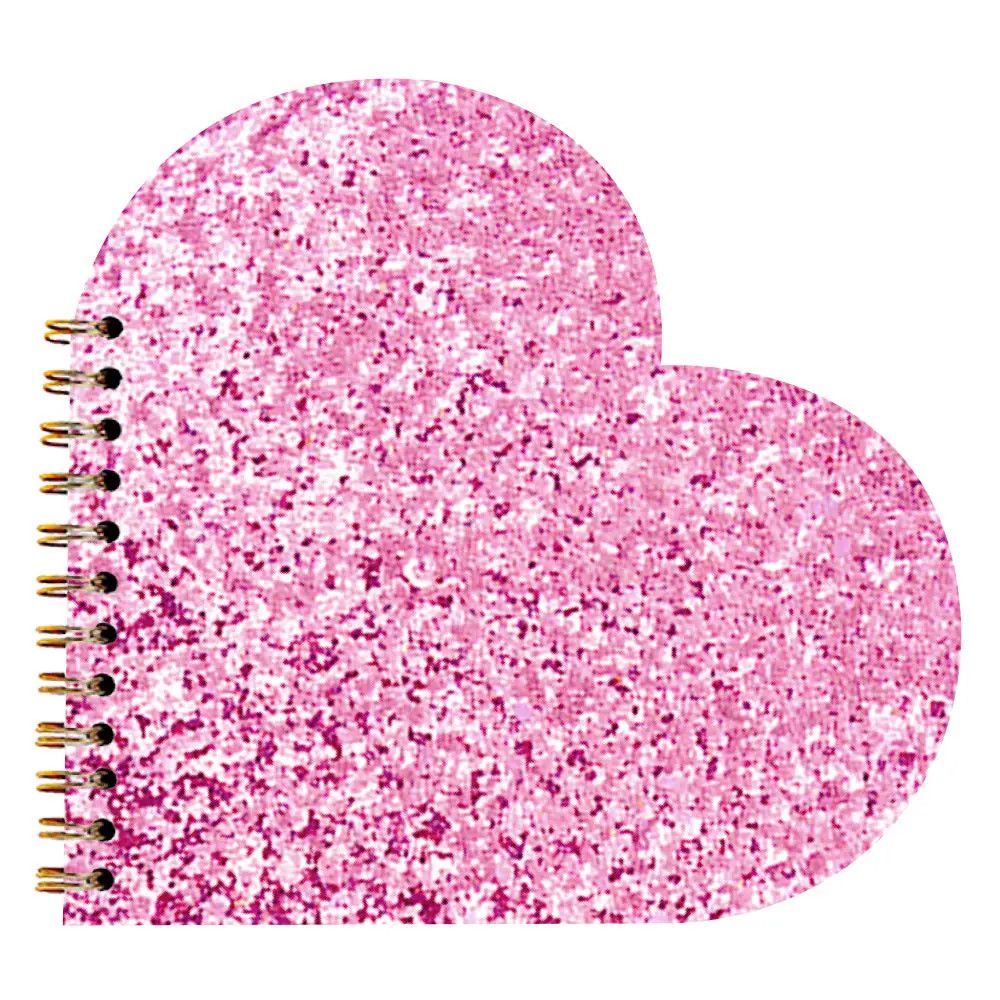 Heart Notebook-Pink Glitter