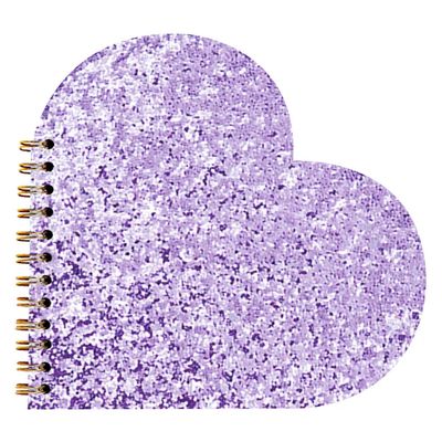 Heart Notebook-Purple Glitter