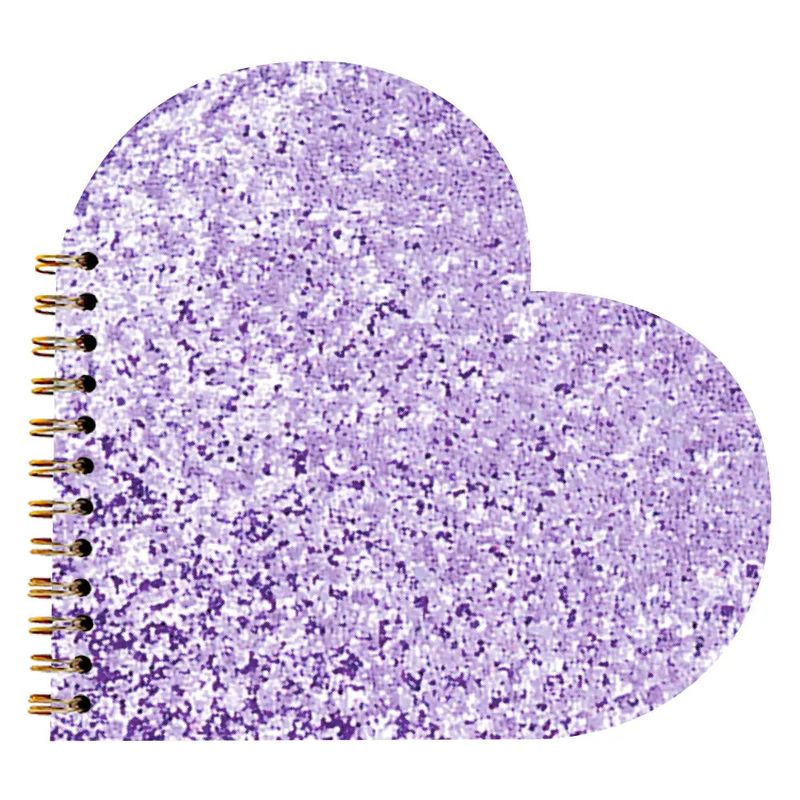 Heart Notebook-Purple Glitter