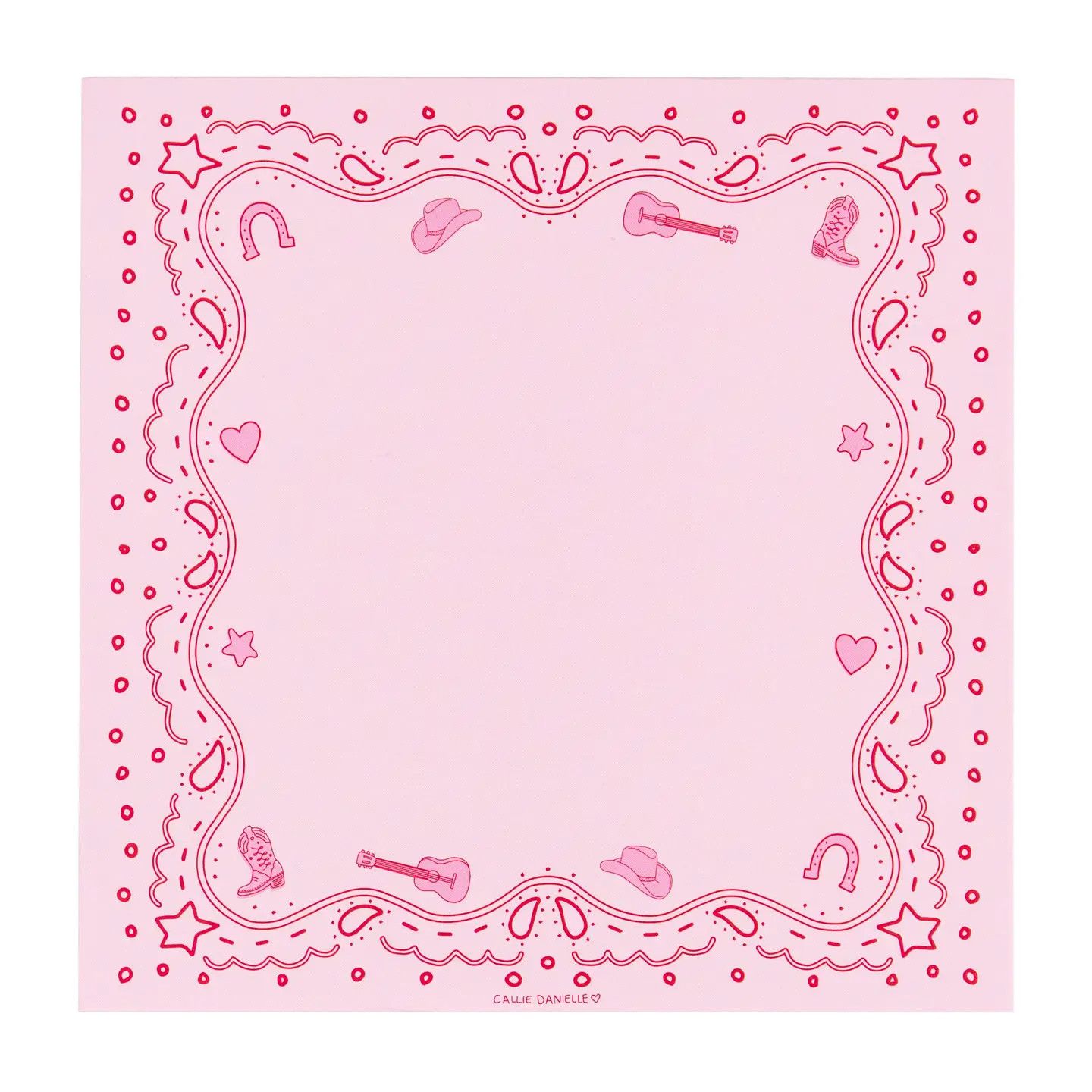 Pink Bandana Western Notepad