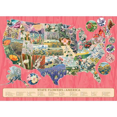 State Flowers of America 1000pc Puzzle