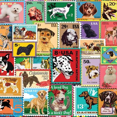Dog Stamps - 500 Piece Puzzle