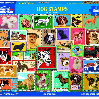 Dog Stamps - 500 Piece Puzzle