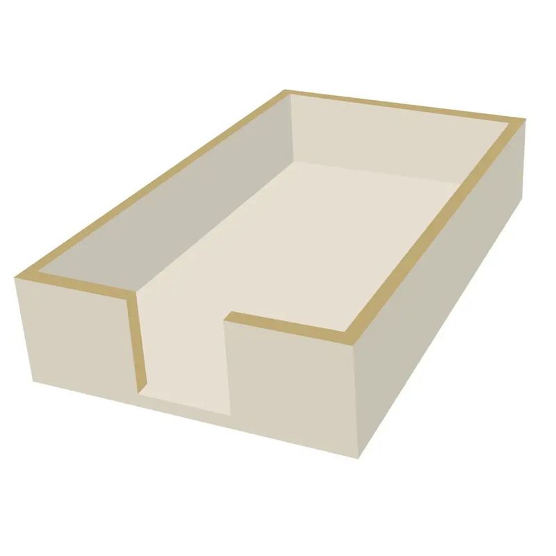 Taupe w/Gold Guest Towel Caddy