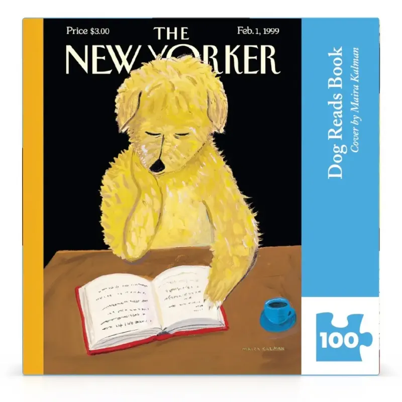 Dog Reads Book Mini Puzzle