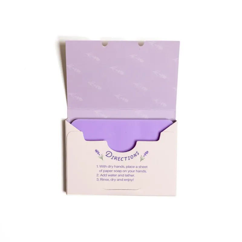 Lavender Paper Soap-Travel Size