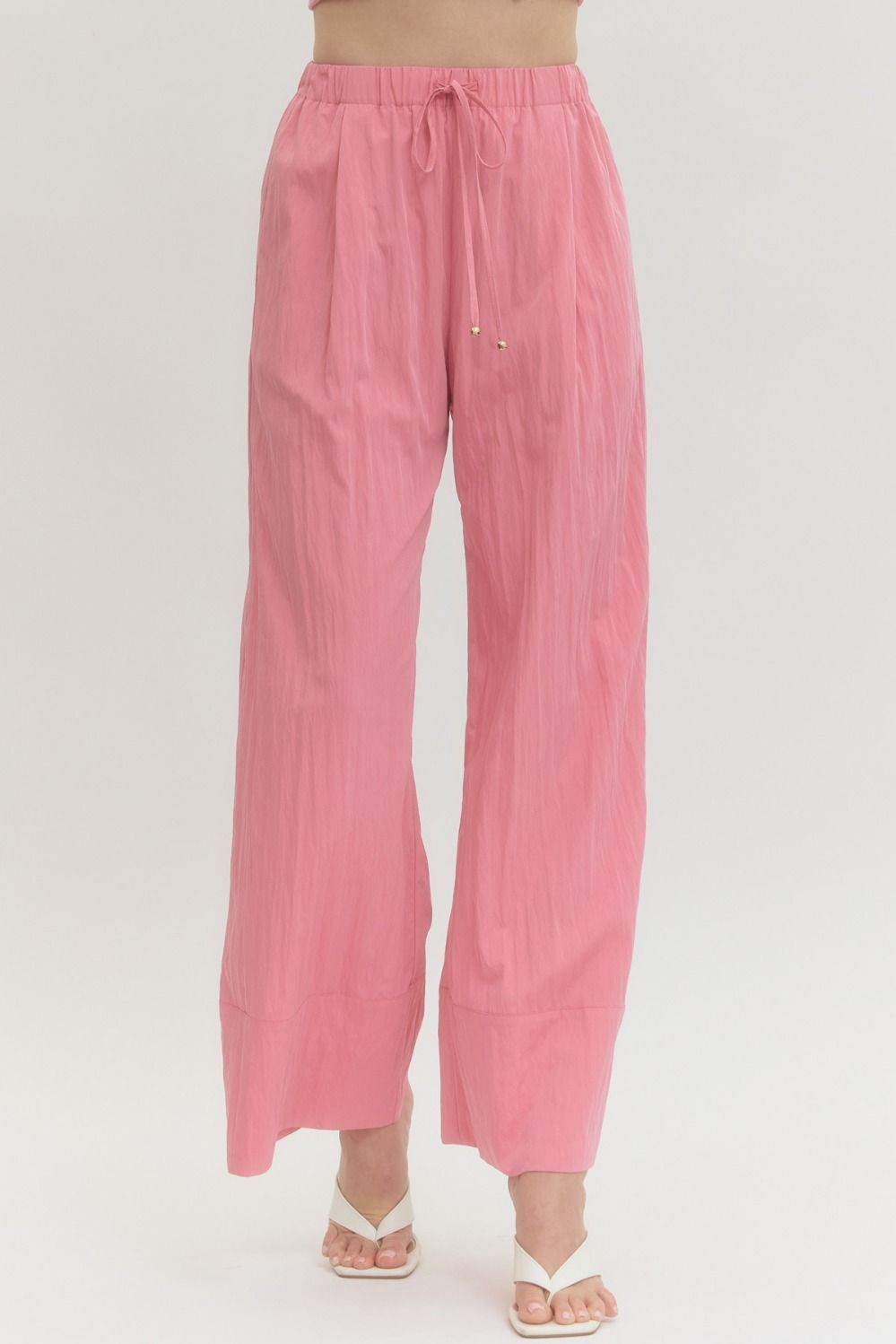 Solid Wide Leg Pants