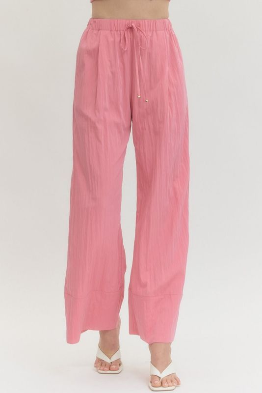 Solid Wide Leg Pants