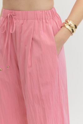 Solid Wide Leg Pants