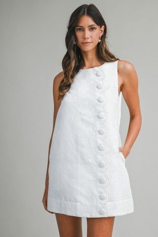 Scalloped Trim Dress