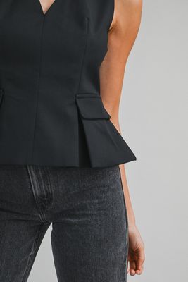 V-Neck Peplum Top