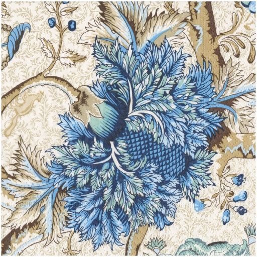Pondicherry Delft Dinner Napkin, Color: Blue