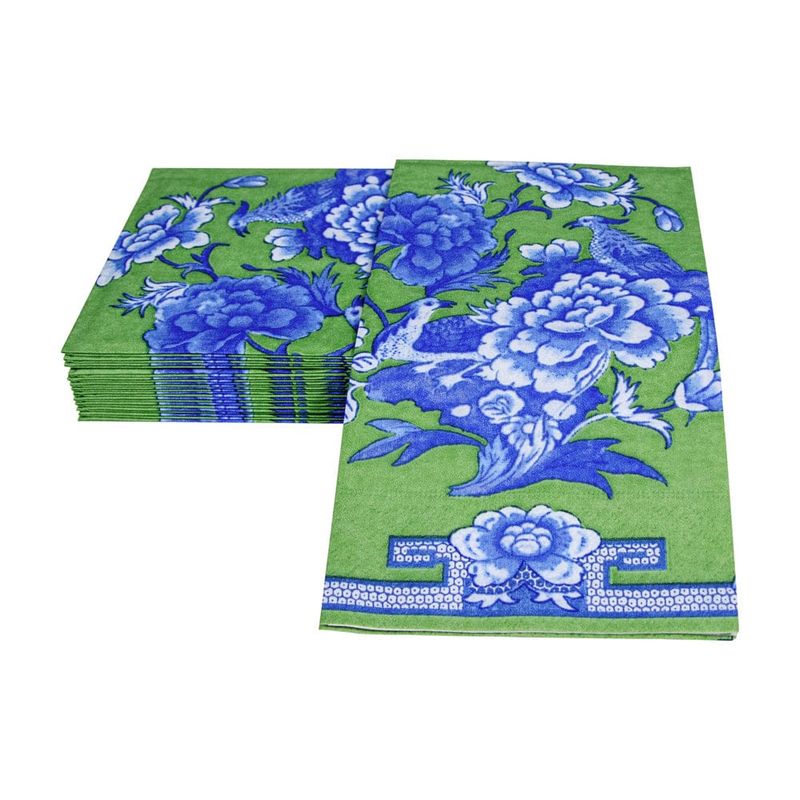 Green &amp; Blue Plate Guest Towel