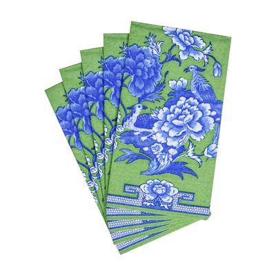 Green & Blue Plate Guest Towel