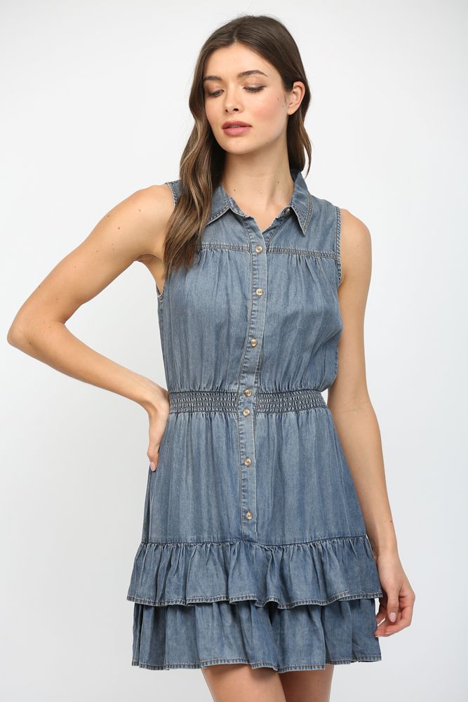 Button Down Tencel Dress