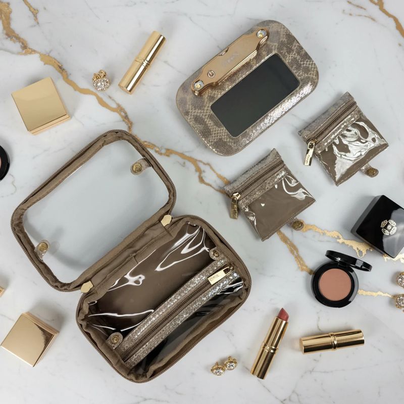 LITTMINI • Lighted Mirror Case • Glimmer Leopard