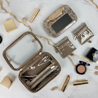 LITTMINI • Lighted Mirror Case • Glimmer Leopard