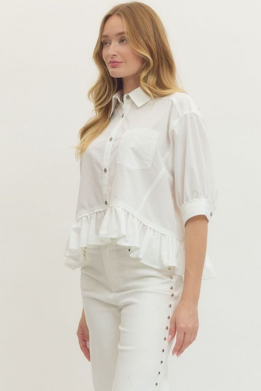 Ruffle Hem Top
