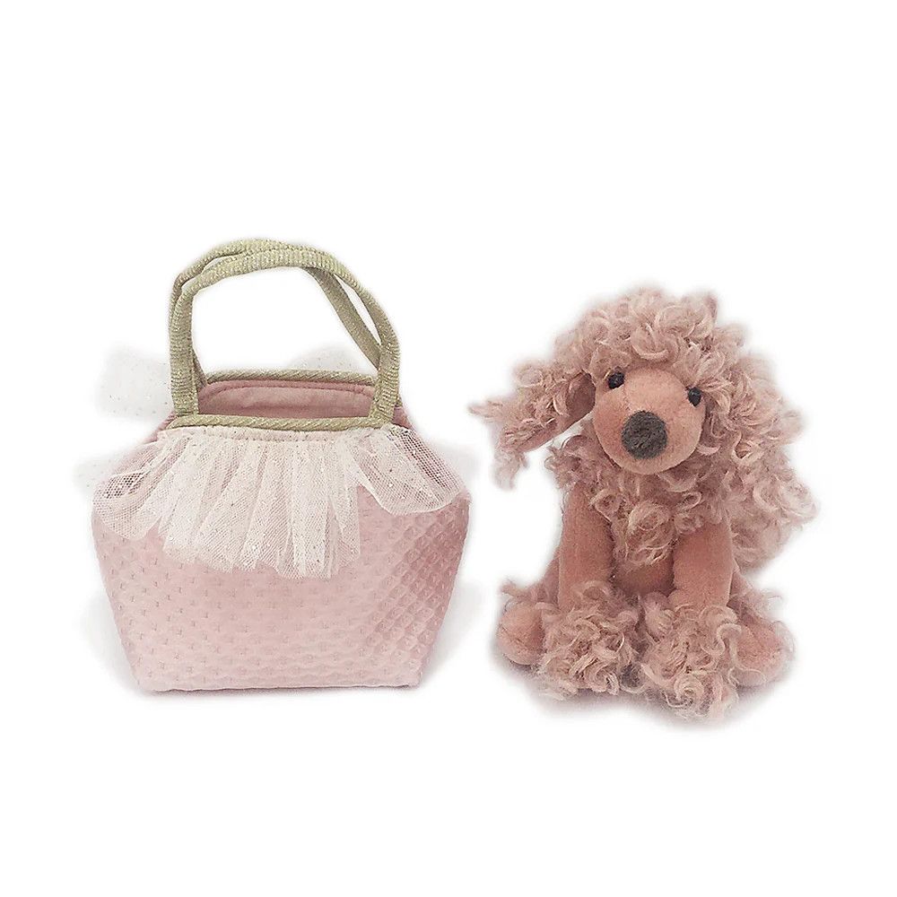 Pink Paris Poodle Plush Toy In Purse