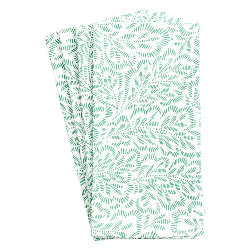 Block Print Leaves Cotton Napkins