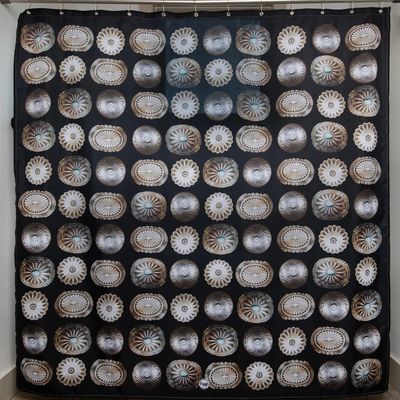 Shower Curtain-Black Big Concho