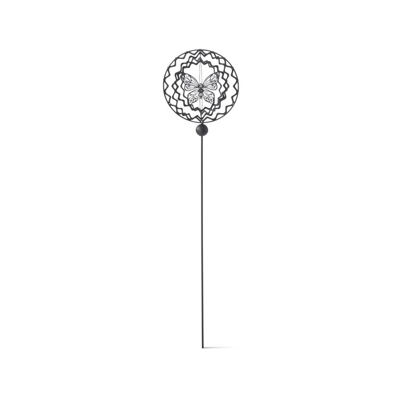 31.5" Black Metal Laser Cut Garden Stakes