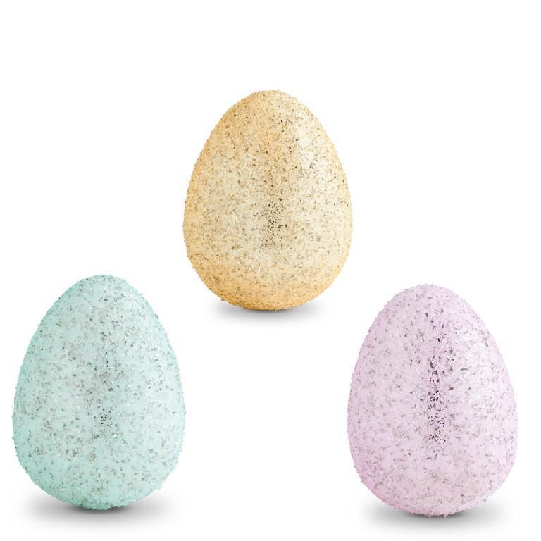 3" Glass Glitter Eggs
