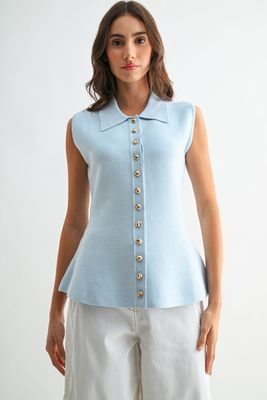Collared Vest Top