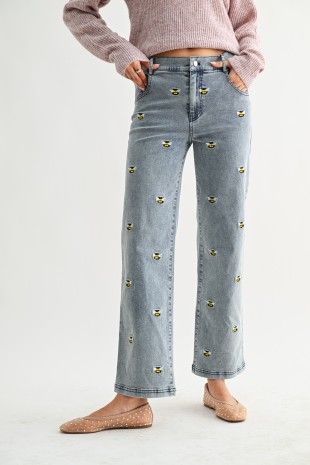Bee Happy Straight Leg Jeans