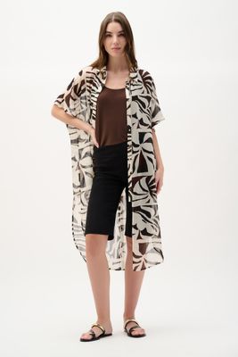 Chiffon Tropical Print Blouse