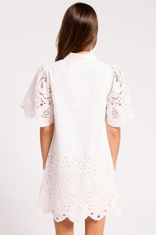 Scallop Embroidered Dress