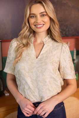 Butterfly Jacquard Top