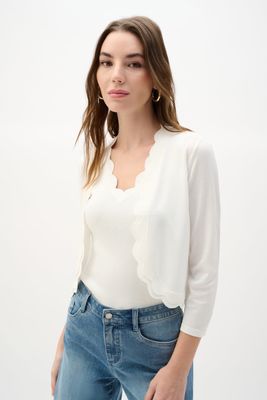 Sweater Knit Fitted Bolero Cardigan