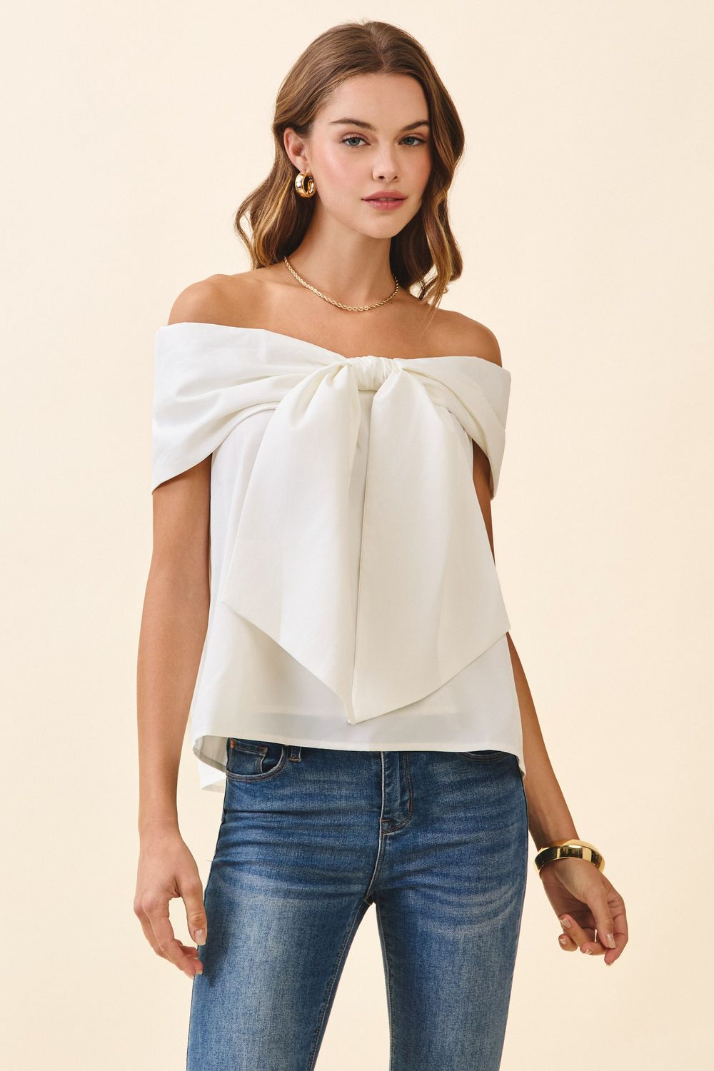 Bow Off The Shoulder Top