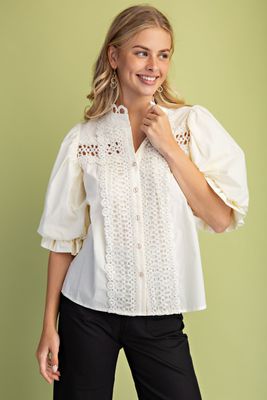 Trim Detail Blouse