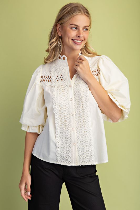 Trim Detail Blouse