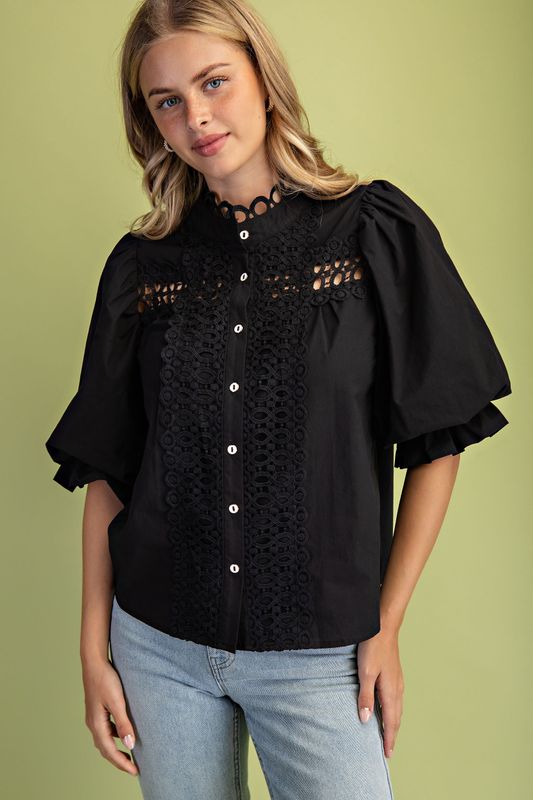 Trim Detail Blouse