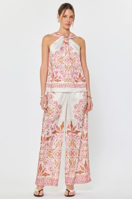 Printed Wide Leg Pants