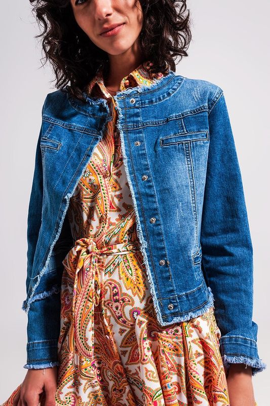 Denim Jacket w/Raw Hem