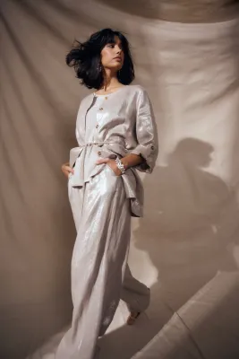 Foiled Linen Jacket