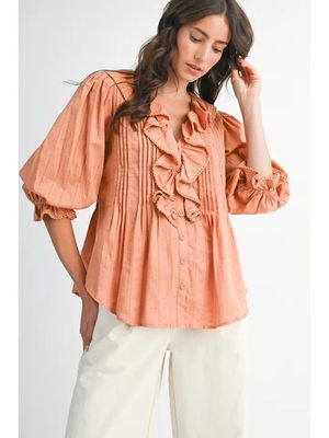 Flowing Ruffled Blouse