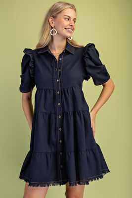 Dark Navy Shirt Dress