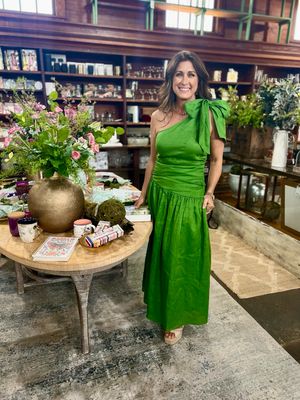 Linen One Shoulder Maxi Dress